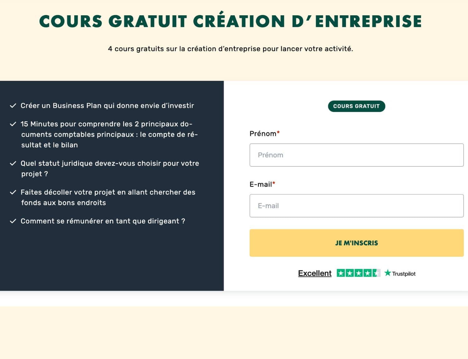 Formation business plan gratuite LiveMentor - structurer son projet de création d'entreprise