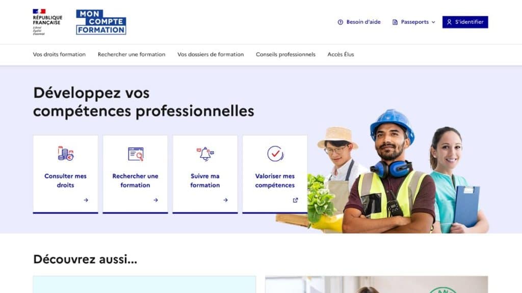 Interface officielle moncompteformation.gouv.fr pour consulter ses droits CPF et rechercher une formation éligible
Ces images renforcent parfaitement votre stratégie de "transparence radicale" en montrant les sources officielles pour chaque dispositif de financement mentionné dans l'article. Elles appuient visuellement vos explications sur le CPF, l'AIF, les OPCO et le FAF avec des captures d'écran des sites gouvernementaux correspondants.RéessayerClaude peut faire des erreurs. Assurez-vous de vérifier ses réponses.