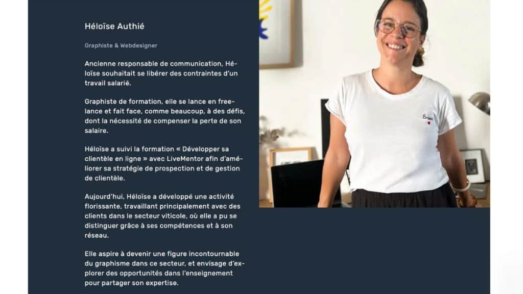 Témoignage Héloïse Authié sur formation Livementor