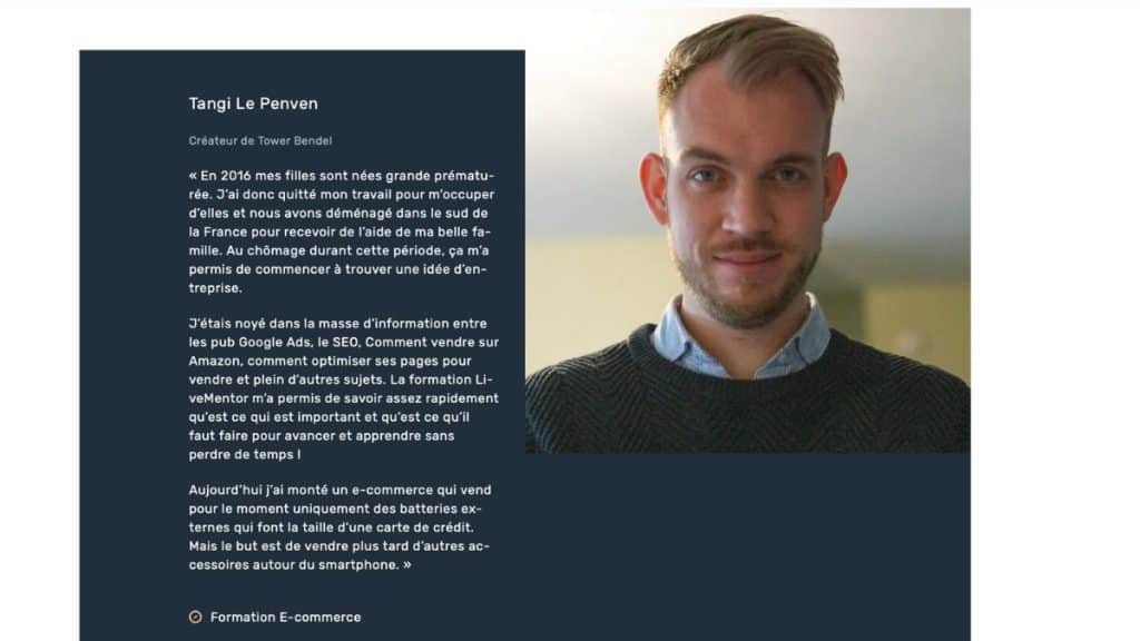 Tangi Le Penven, créateur de Tower Bendel, raconte comment la formation e-commerce LiveMentor lui a permis de créer son site de vente d’accessoires pour smartphone.