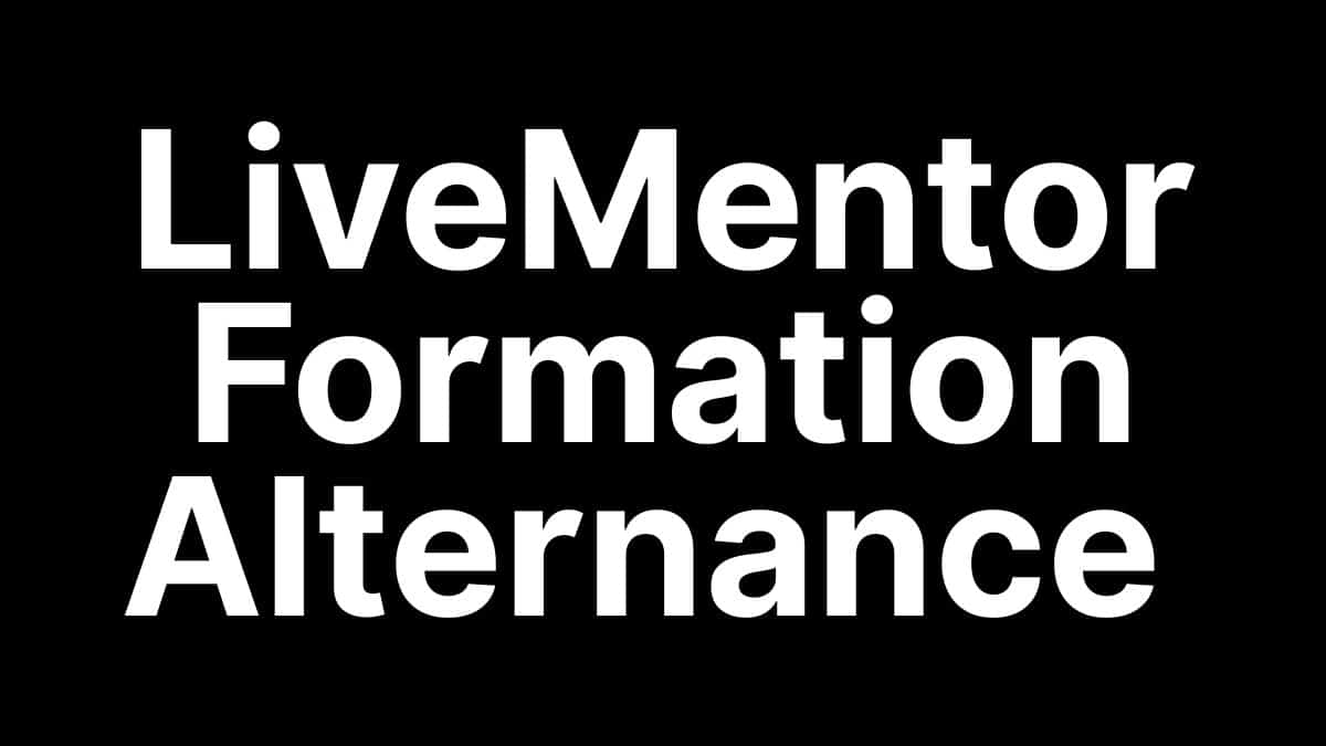 Formation alternance entrepreneuriat LiveMentor avec mentorat individuel et diplôme