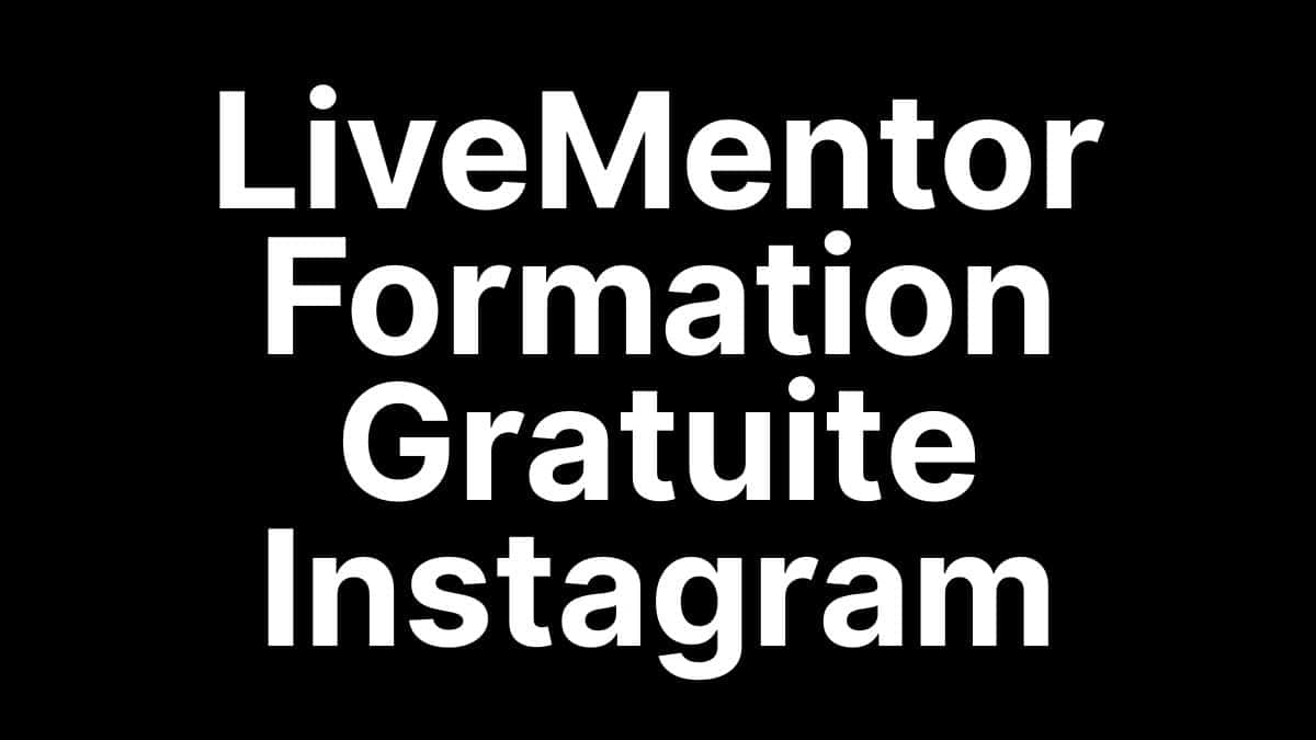Formation Instagram gratuite LiveMentor triangle magique algorithme influence publicité
