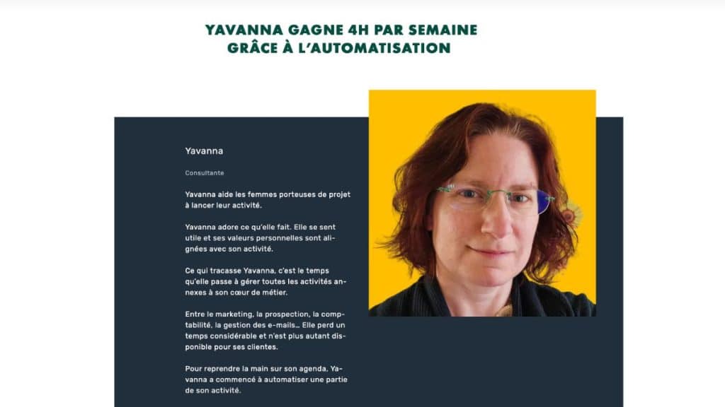 Yavanna est consultante. Elle accompagne les femmes porteuses de projet à lancer leur activité