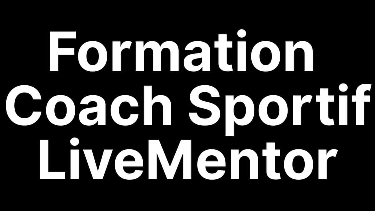 Page de présentation de la formation coach sportif LiveMentor, 3 mois d'accompagnement individuel finançable CPF