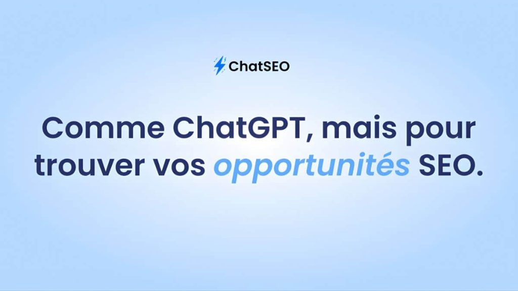 Inscription à ChatSEO avec bouton commencer gratuitement sans carte bancaire