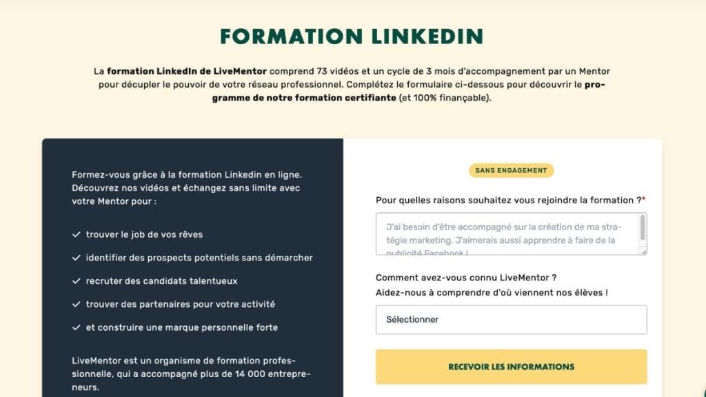 Présentation de la formation LinkedIn LiveMentor