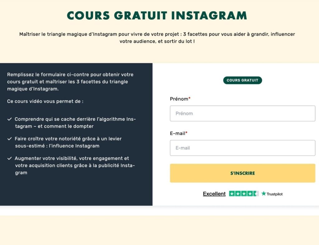 Présentation de la formation gratuite De 0 à 10K sur Instagram LiveMentor