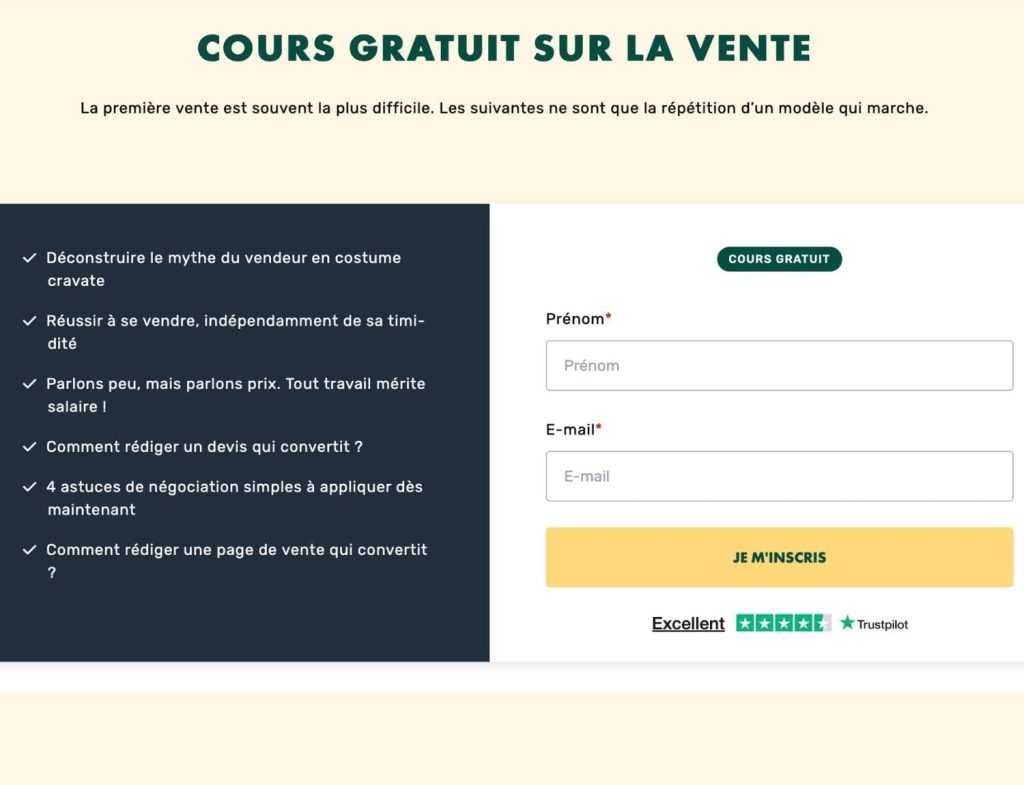 Présentation de la formation gratuite Réaliser ses premières ventes LiveMentor