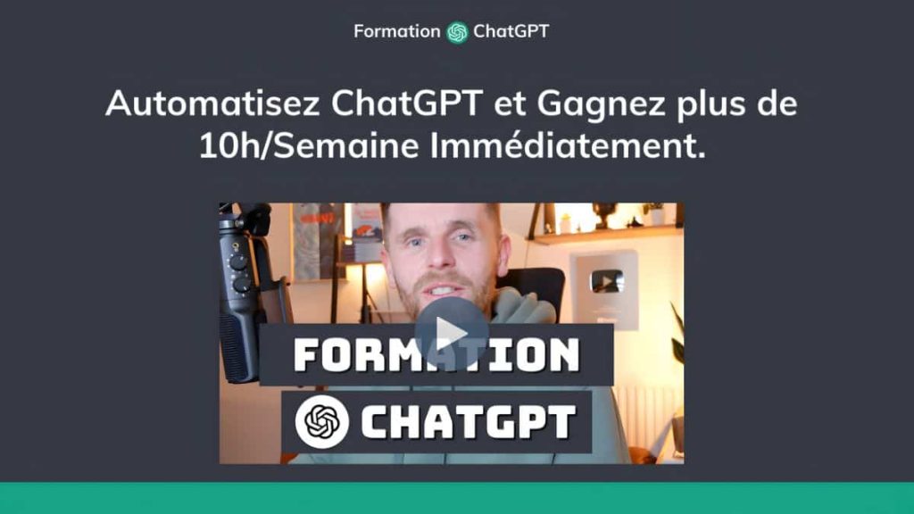 Page de vente de la formation Automatiser ChatGPT de Ludo Salenne